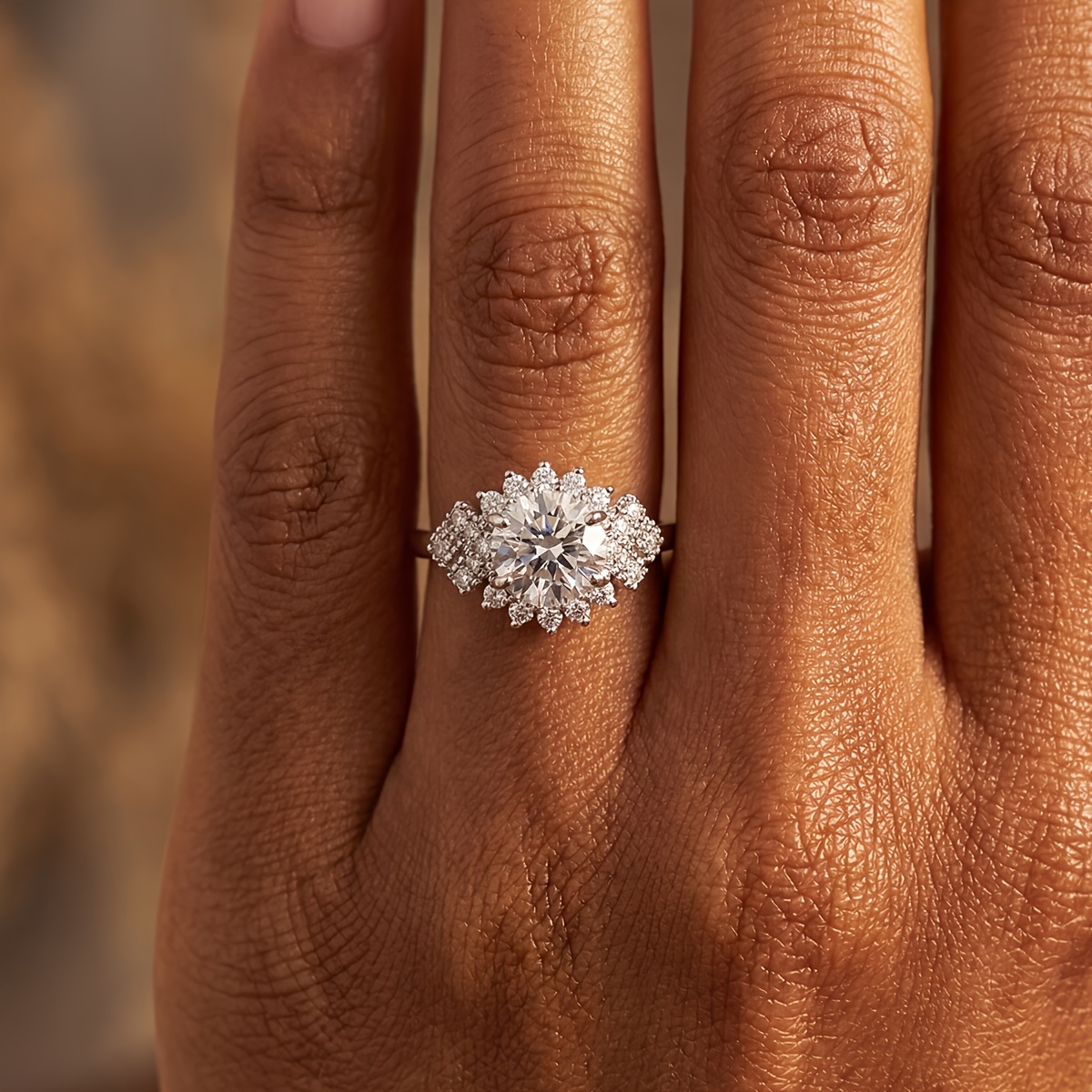 Women's Elegant Round Ring, Versatile Fashion Accessory